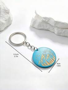 New Hot-Selling Handmade DIY Fresh Landscape Wooden Keychain, 1pc Cute Creative Wooden Keychain Pendant, Creative Holiday Gift Souvenir For Lovers And Friends, Creative Gift For Girlfriend, Holiday Gift, Phone And Car Key Ring Accessory, Holiday Creative Small Gift For Others, Event Gift - Multicolor - View 11