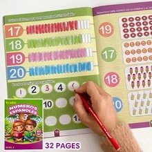 Lachilly Buku Latihan Alfabet dan Angka Spanyol, Buku Latihan Menulis Tangan untuk Prasekolah dan Taman Kanak-kanak, Buku Pembelajaran Edukatif, Materi Pembelajaran Bahasa Spanyol - MultiWarna - View 7