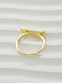 1PC Fashion Hip-Hop Punk Style Dollar Sign Ring, Suitable For Men's Daily/Gathering/Party Wear, Wealth & Luck Ring Accessory, Fashionable Charm Jewelry, Christmas/Halloween/Easter Accessory, Best Gift Choice For Boyfriend/Father - Gold - View 5