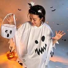 3Pcs Women's Ghost Costume Kit, Adult Halloween Cosplay Outfit For Dress-Up Party & Dance Performance - Ghost Makeup Set 4PCS - View 8