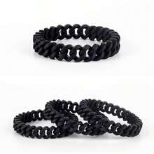 1pc Men's Colorful Braided Silicone Bracelet - Silicone Bracelet - View 3