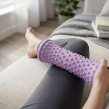 2pcs Manual Foot Massager, Plantar Fasciitis And Flat Foot Rolling Trainer, Perfect For Yoga, Pilates, Fitness, Deep Tissue And Muscle Relaxation, Suitable For Shoulders, Neck, Feet And Whole Body, Plastic Material - Purple - View 6