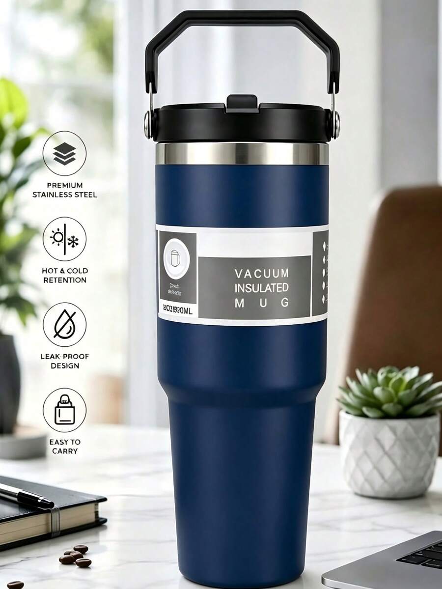 Vacuum Flasks & Thermoses - Navy Blue - View 1