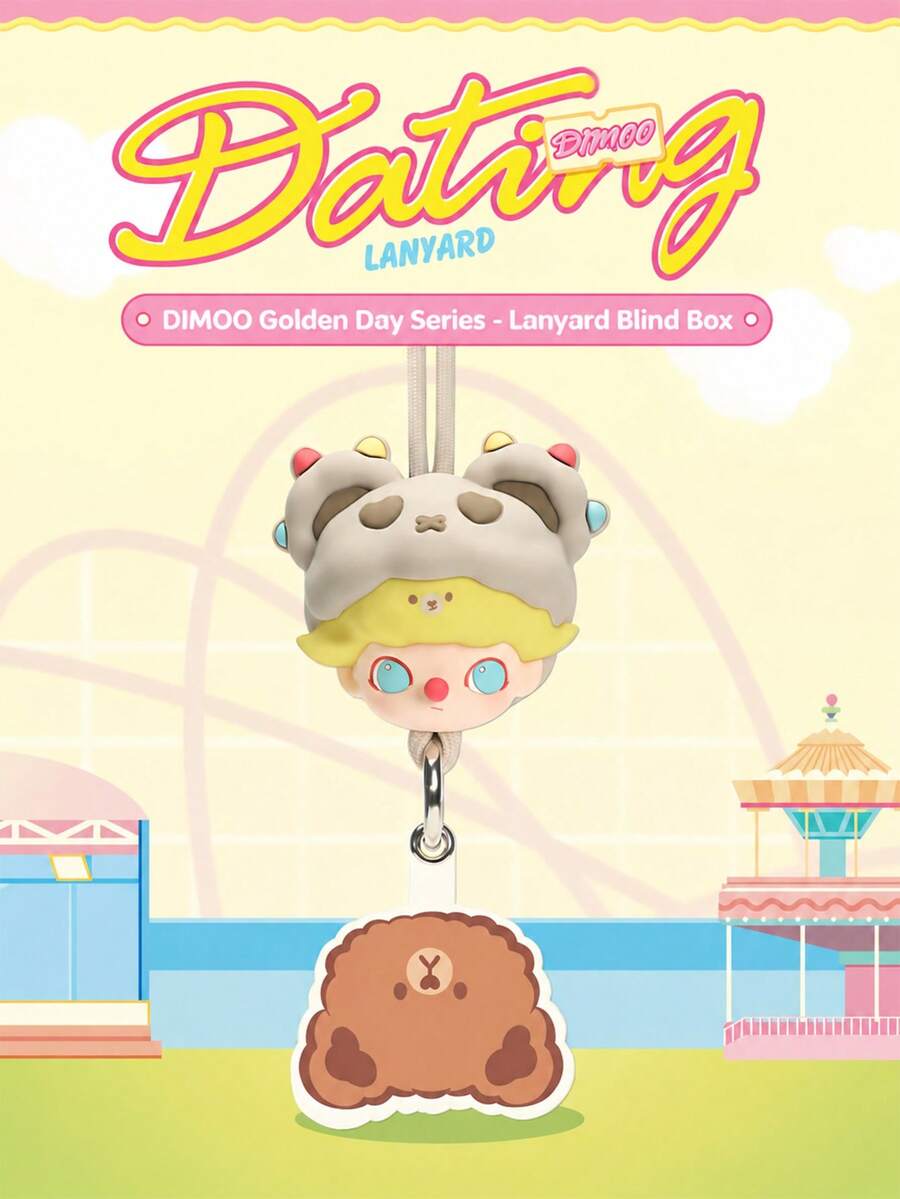 Pop Mart Labubu DIMOO Date Day Series - Blind Box Lanyard (1 Blind Box Acak) - MultiWarna - View 1