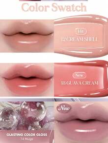Rom&nd Romand Glasting Color Gloss 14 MUIGE High-Shine Glass Lip Gloss + ZERO MATTE Matte Lipstick #21 Smoky Beige, 2-Piece Set - 14 MUIGE+#21 SMOKED BEIGE - View 3