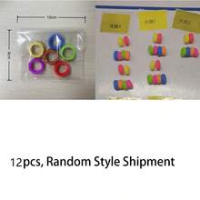 6个硅胶环 - 具有不同纹理和颜色组合的感官玩具，有助于保持平静和专注，适合作为课堂奖励、生日礼物和旅行娱乐用品。 - 彩色 - 查看 9