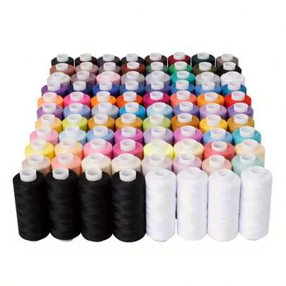 72pcs Random Color Durable Sewing Thread, Suitable For Sewing Machine, Industrial And Home Use - Applicable For Overlock Machine, Quilting, Sewing Machine Thread, Thread/Box Sewing, Premium Sewing Thread, Home Hand Sewing Thread, Common Handmade DIY Sewing Thread - Sewing Thread Colors Are Random