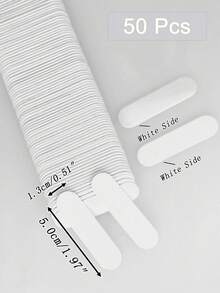 10/20/50/100/200pcs Disposable White DIY Mini Nail Files - Double-Sided Sandpaper Files, Suitable For Manicure And Pedicure - White - View 5