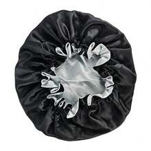 YPGVUO 2pcs Reversible Ruffle Satin Sleep Cap Set, Soft Double-Sided Sleep Cap, Suitable For Nighttime Hair Care And Home Skincare, Sweet Holiday Gift For Women - Black - View 18