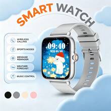 QAGSFLC Unisex Kids Smart Watch, 1.83-Inch Screen, Colorful Silicone Strap, Functions Include Alarm, Built-In Games, Pedometer, Calculator, Stopwatch, Wireless Calling, SMS Notification, Multiple Sports Modes, Remote Photo, Music Playback, 180mAh Battery. Perfect Gift For Boys And Girls. - Multicolor - View 15