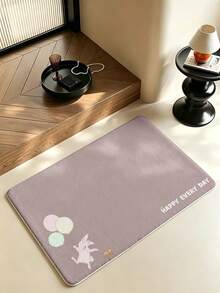 SANJIANGDI 1 buah Keset Dapur Kelinci Kecil Ungu Taro Wangi, Bahan Kasmir Imitasi 0,6mm, Lembut dan Dapat Dicuci dengan Mesin, Cocok untuk Dapur, Lorong, Kamar Mandi, Ruang Tamu, Pintu Masuk Luar Ruangan, dan Toilet, Dapat Digunakan Sepanjang Tahun dan Dapat Disesuaikan dengan Berbagai Kesempatan. - MultiWarna - View 2