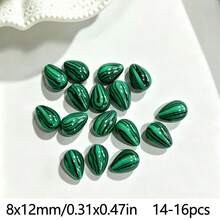 14-16pcs Teardrop Shaped Loose Beads 8x12mm DIY Jewelry Handmade Beading, Suitable For Bracelet, Necklace, Earring Making - 8*12mm Teardrop Beads - View 7
