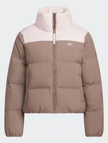 Adidas Originals Women's Short Down Puff Jacket Thick Down Coat - Short KC2660 - Brown - View 3