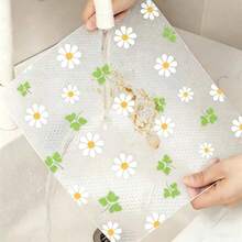 4/8pcs Small Size Printed Clover Pattern Mini Fridge Mats, 30cm*45cm/11.81in*17.72in, Washable Waterproof Oil-Resistant, Suitable For Mini Fridge Shelves, Mini Freezer Glass Shelves, Small Cabinet Drawers, Etc. - Shamrock - View 3