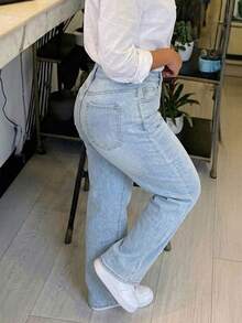 Women's Vintage Loose Boyfriend Straight Leg Denim Jeans Casual Fall - Light Wash - View 3
