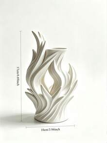 1pc Flame Shaped Hollow Vase, For Flower Arrangement, Table Display, Space Decoration, Suitable For Living Room & Bedroom Tabletop, 3D Printed Craft, Modern Minimalist Art Style, Hollow Streamlined Design, Ideal Housewarming Gift - Multiple Styles - View 13