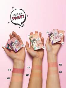 MISSLYN 1入 Treat Me Sweet 腮紅粉，絲滑可疊加柔焦效果，自然高顯色，臉部腮紅盤，適合日常/派對/Y2K，柔美妝容/玫瑰腮紅，腮紅粉，萬聖節妝容 - 38 LET'S DANCE MANGO TANGO! - 查看 9