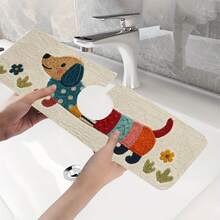 1pc Faucet Drip Pad, Bar Countertop Waterproof Mat, Drying Mat, Drainage Mat, Coffee Machine Mat, Washing Machine Top Protection Mat, Stove Top Mat, Dining Table Placemat, Mouse Pad, Coffee Cup | Dish Draining, Absorbent Quick-Drying Draining, Washable And Reusable, Suitable For Kitchen | Cafe, Tea Cup, Coffee Cup, Coffee Machine Accessories, Home Decor For Coffee Lovers, Rental Renovation, Perfect As Housewarming Gift, Christmas Gift - Multicolor - View 7