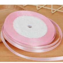 1 Roll 25 Yards 6mm Satin Ribbon, DIY Wedding Christmas Decoration Bow Making Handmade Card Gift Floral Accessories - Multicolor - View 10