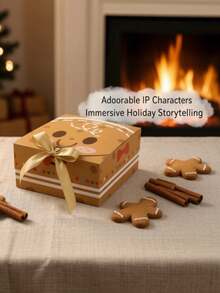 5pcs Christmas Creative Folding Paper Boxes, Cute Cartoon Pattern Gift Boxes, Snack Candy Handheld Gift Packaging Boxes - Folding Paper Box - View 4