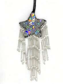 Summer Pentagram Tassel Hanging Rope Bag Charm - Multicolor - View 1