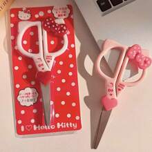 Sanrio Multi-Color Cartoon Cute Portable Stainless Steel Scissors, Suitable For Home, Office, School, Tailor Shop, Craft, Opening Ceremony Ribbon Cutting, Perfect Gift For Friends And Family On Halloween, Christmas, Birthday, Valentine's Day (Mixed Set Randomly Sent) - Scissors (Style Random) - View 5