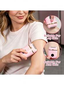 Electric Shaver For Women, 2-In-1 Bikini And Body Hair Trimmer, Painless USB Rechargeable Razor For Legs, Underarms, And Face, Portable Multifunctional Hair Removal Device Battery Capacity 300mAh - View 5
