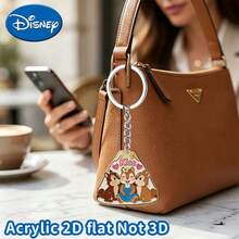 Disney Cute Squirrel Kissing Couple Cartoon Pattern Keychain, Suitable For Bags, Keys And Car Keys, Travel Accessories Gift, Cute Floral Keychain Design, Smooth Surface, Keychain, Decorative Keychain, Cartoon Keychain, Christmas Gift, Fan Gift, Holiday Gift, Home Decor, Halloween Gift - Multicolor - View 5