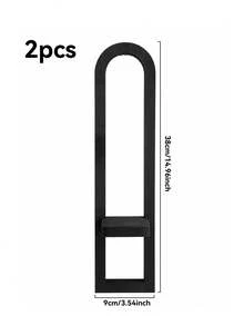 1pc/2pcs Wall Decor Floating Shelf Arch Wall Mounted Display Shelf Modern Minimalist Black Storage Rack Home Decoration Organizer For Living Room Bedroom Entryway Office Bathroom Candle Plant Photo Display - Black - View 10