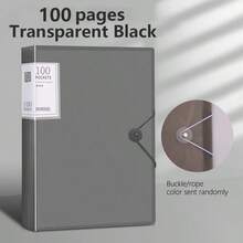 1pc Translucent Cover Document Folder, Transparent Insert File Folder, Snap Closure Folder, Multi-Color Storage Bag, Multi-Specification Loose-Leaf Binder, Storage Album, 20/30/40/60/100 Pages, A4 Multi-Layer Insert Pocket, 6 Colors Available, Stain-Resistant, Waterproof, Comfortable Touch, School Document Bag, Student Subject Exam Paper Bag, Artwork & Certificate Collection Album, Fashion Design - Multicolor - View 28