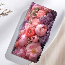 GLANDOTU PU Leather Wallet Phone Case, Cute Butterfly Design & Vintage Floral Pattern Flip Cover, With Card Slots And Magnetic Closure, Compatible With Multiple Brands And Models - Multicolor - View 5
