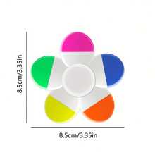 1pc 5-Color Highlighter, Fluorescent Marker, Fun Stress Relief, Eye-Protection Color Marker, Key Point Marking Pen, Student Supplies, Planner Pen, Square Tip, Non-Bleeding, Suitable For Student Classroom Marking And Underlining - Colorful Set - View 3