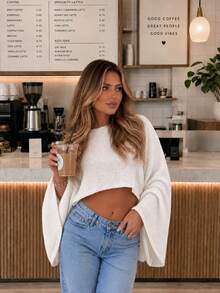 Women's New Summer Cropped Sweater, Suitable For Beach Vacation, Travel And Daily Wear - White Teeth - View 4
