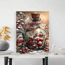1 قطعة طقم رسم الماس 5D DIY بنمط موضوع عيد الميلاد - فن الماس الكامل الدائري، حرفة الفسيفساء، ديكور جدار المنزل، بدون إطار - بدون إطار - مشاهدة 4