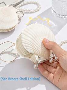 Blank Inner Pages Creative Sea Breeze Shell Notebook Planner, Exquisite Gift Box, Portable Notebook Gift With Pendant - Multicolor - View 4