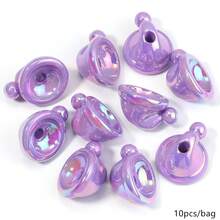 10pcs/Pack Acrylic Christmas Hat & Sleeping Cap Shaped Beads, DIY Handmade Beaded Pen, Keychain, Phone Chain Decoration Beads - Hat-shaped Beads - View 12