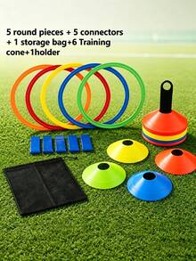 18pcs Random Color Bouncing Sensory Activity Set, Includes 6 Training Discs, Suitable For Fitness Training And Daily Commute - Multicolor - View 8
