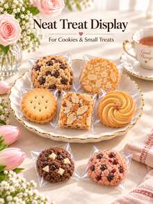 Transparent Multi-Size Self-Sealing Plastic Baking Bags, Reusable Plastic Bags Suitable For Cookies, Candies, Baked Goods, Party Favors Packaging - Multicolor - View 5