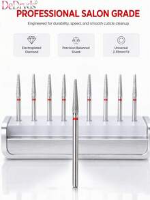 DeDryDS 10pcs Professional Nail Drill Bit Set, Includes Cuticle Remover, Nail Polishing Drill Bits, Manicure Tools, Suitable For Home Use - Multicolor - View 8