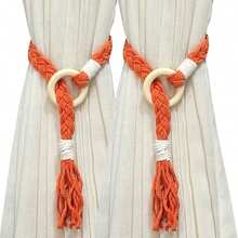 1pc Colorful Handmade Woven Tassel Curtain Tieback, Bohemian Style Curtain Buckle, Suitable For Home And Office Decor - A - View 11