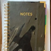 1pc A5 Large Hardcover Spiral Notebook, PU Leather Waterproof Cover, Luxury Gold Foil Scratch-Resistant & Durable, High Capacity Thick Notebook, Academic Style, With Removable Divider Pages Index Tabs, 5-Subject Wide Ruled Notebook Set - Multicolor - View 10