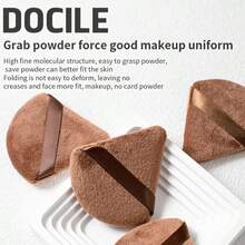 8pcs Makeup Sponge Set, Triangle Makeup Sponge, Reusable, Soft Fluffy Surface, Suitable For Face And Body Foundation Sponge, Loose Powder, Dry Use Makeup Tool Puff - Multicolor - View 5