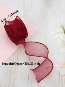 1.5 Inch Wide 10 Yard Sheer Organza Chiffon Ribbon, Suitable For Gift Wrapping, Wedding Bouquets, Crafts, Christmas, Etc - Multicolor - View 15