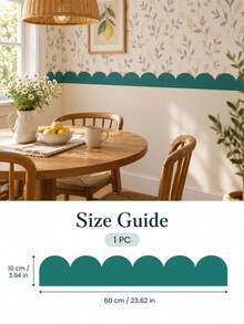 SUPSTICKER 1PC Scallop Wall Border Peel And Stick Wall Decal Self Adhesive Decorative Trim Sticker For Living Room Bedroom Home Decor - 1PC - View 14