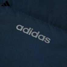 Adidas Men's Long Over-The-Knee Down Jacket, Official New Thick Warm Down Coat KC2164 - Blue - View 9