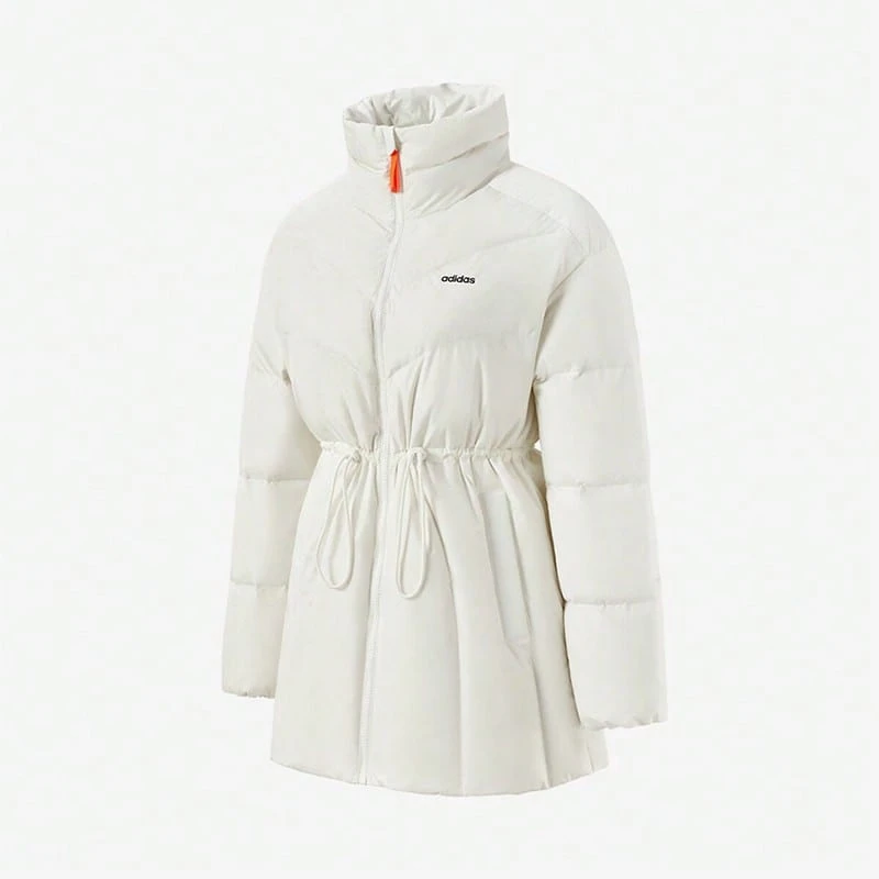 Adidas/Adidas Authentic Winter New Women's Waist-Cinching Fashion Down Jacket JL9846 - White - View 1