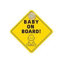 1pc Baby On Board Car Sign - Removable Suction Cup Safety Sticker, Cute Baby, Suitable For Car Windows - Children Warning Sign, Suitable For Trucks, SUVs, Motorcycles, 2D Flat Sticker - A - View 6