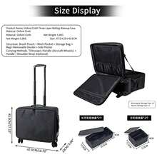 Waterproof Makeup Bag, Portable Handheld Cosmetic Storage Bag, Lightweight Durable Fashionable Toiletry Organizer, Halloween, Christmas Party Travel Essential, Suitable For Holiday Travel, Daily Home Use, Women's Makeup Storage Bag, Random Style - Black - View 6