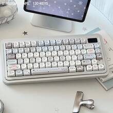أغطية مفاتيح شبكة النجوم قلب الفتاة DIY مخصصة جذابة للغاية PBT صبغة تسامي خماسية الأوجه ارتفاع MOA متوافقة مع لوحات المفاتيح الميكانيكية - مشاهدة 7