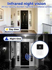 Smart Video Doorbell, Wireless Remote Home Security, Video Intercom, High-Definition Night Vision - View 7